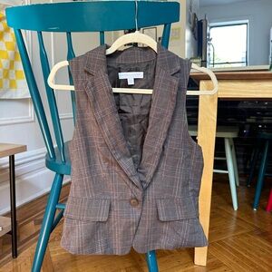 New York and company plaid vest women’s size 4